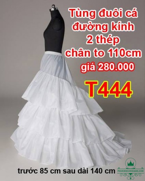 Tùng váy cưới dành cho những kiểu váy đuôi cá dài, không ôm sát cơ thể