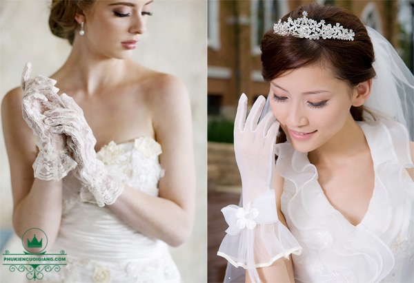 Găng tay đóng vai trò rất quan trọng đối với cô dâu trong ngày cưới